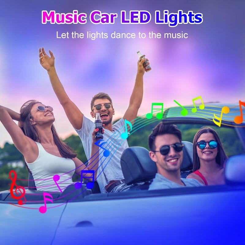 WEBUPAR Car LED Lights Interior Light, 10 in 1 Car Ambient Lighting Kits with 315in Fiber Optic, APP Control, Car Accessories Multicolor RGB Neon Car LED Strip Lights with Music Sync Mode and DIY Mode - Image 5